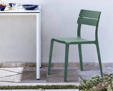 Sedia impilabile Rocket Green Outdoor di Bontempi